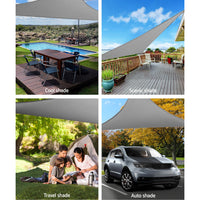 Thumbnail for Instahut Sun Shade Sail Cloth Shadecloth Right Triangle Canopy 280gsm 3x3x4.3m