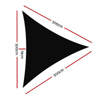 Thumbnail for Instahut Sun Shade Sail Cloth Shadecloth Outdoor Canopy Triangle 280gsm 5x5x5m