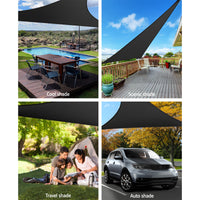 Thumbnail for Instahut Sun Shade Sail Cloth Shadecloth Outdoor Canopy Triangle 280gsm 5x5x5m