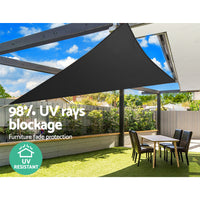 Thumbnail for Instahut Sun Shade Sail Cloth Shadecloth Outdoor Canopy Triangle 280gsm 5x5x5m