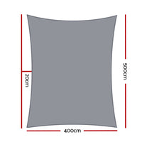 Thumbnail for Instahut Sun Shade Sail Cloth Shadecloth Outdoor Canopy Rectangle 280gsm 4x5m