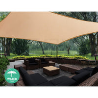 Thumbnail for Instahut 2 x 4m Waterproof Rectangle Shade Sail Cloth - Sand Beige