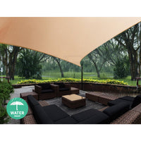 Thumbnail for Instahut 5 x 5 x 5m Waterproof Triangle Shade Sail Cloth - Sand Beige