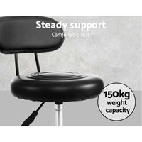 Thumbnail for Artiss Salon Stool Swivel Chairs with Back Barber Beauty Hydralic Lift