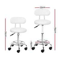 Thumbnail for Artiss Salon Stool Swivel Barber Chair Backrest Hairdressing Hydraulic Height