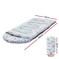 Thumbnail for Weisshorn Sleeping Bag Kids Single Bags 180cm Thermal Camping Hiking White