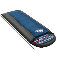 Thumbnail for Weisshorn Sleeping Bag Camping Hiking Tent Winter Outdoor Comfort 0 Degree Navy