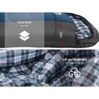 Thumbnail for Weisshorn Sleeping Bag Camping Hiking Tent Winter Outdoor Comfort 0 Degree Navy