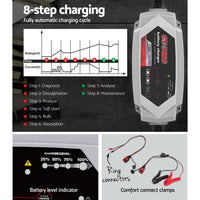 Thumbnail for Smart Battery Charger 7A 12V 24V Automatic SLA AGM Car Truck Boat Motorcycle Caravan