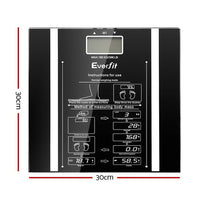 Thumbnail for Everfit Bathroom Scales Digital Body Fat Scale 180KG Electronic Monitor Tracker