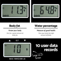 Thumbnail for Everfit Bathroom Scales Digital Body Fat Scale 180KG Electronic Monitor Tracker