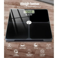 Thumbnail for Everfit Bathroom Scales Digital Weighing Scale 180KG Electronic Monitor Tracker