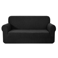 Thumbnail for Artiss High Stretch Sofa Cover Couch Lounge Protector Slipcovers 3 Seater Black