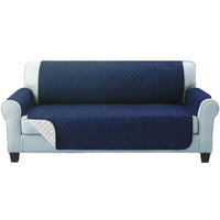 Thumbnail for Artiss Sofa Cover Quilted Couch Covers Lounge Protector Slipcovers 3 Seater Navy