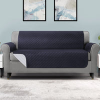 Thumbnail for Artiss Sofa Cover Quilted Couch Covers 100% Water Resistant 4 Seater Dark Grey