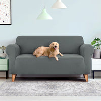 Thumbnail for Artiss Sofa Cover Elastic Stretchable Couch Covers Grey 3 Seater