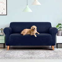 Thumbnail for Artiss Sofa Cover Elastic Stretchable Couch Covers Navy 3 Seater