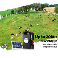 Thumbnail for Giantz 20km Electric Fence Energiser Solar Energizer Charger Farm Animal 1.2J