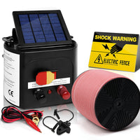 Thumbnail for Giantz Electric Fence Energiser 5km Solar Powered 0.15j Set+ 1200m Tape