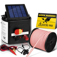 Thumbnail for Giantz 5km Solar Electric Fence Energiser Charger with 400M Tape and 25pcs Insulators