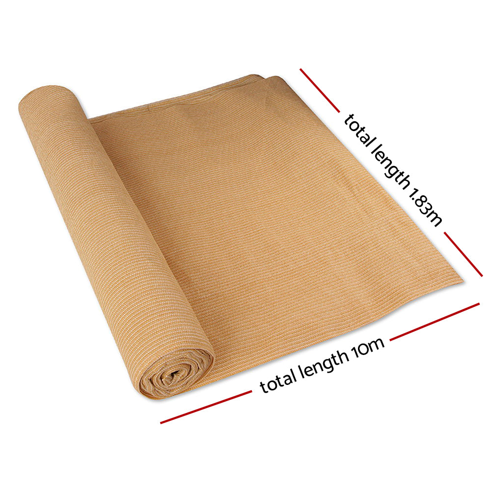 Instahut 1.83 x 10m Shade Sail Cloth - Beige