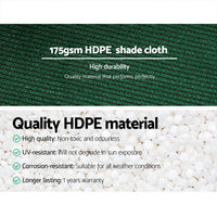 Thumbnail for Instahut 70% Sun Shade Cloth Shadecloth Sail Roll Mesh Outdoor 175gsm 1.83x20m Green