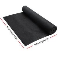 Thumbnail for Instahut 50% UV Sun Shade Cloth Shadecloth Sail Roll Mesh Garden Outdoor 1.83x50m Black