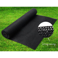 Thumbnail for Instahut 70% UV Sun Shade Cloth Shadecloth Sail Roll Mesh Garden Outdoor 1.83x50m Black