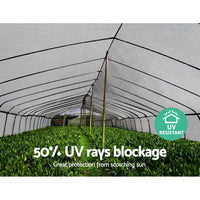 Thumbnail for Instahut 3.66x10m 50% UV Shade Cloth Shadecloth Sail Garden Mesh Roll Outdoor White