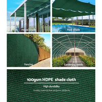 Thumbnail for Instahut 50% Sun Shade Cloth Shadecloth Sail Roll Mesh 3.66x20m 100gsm Green