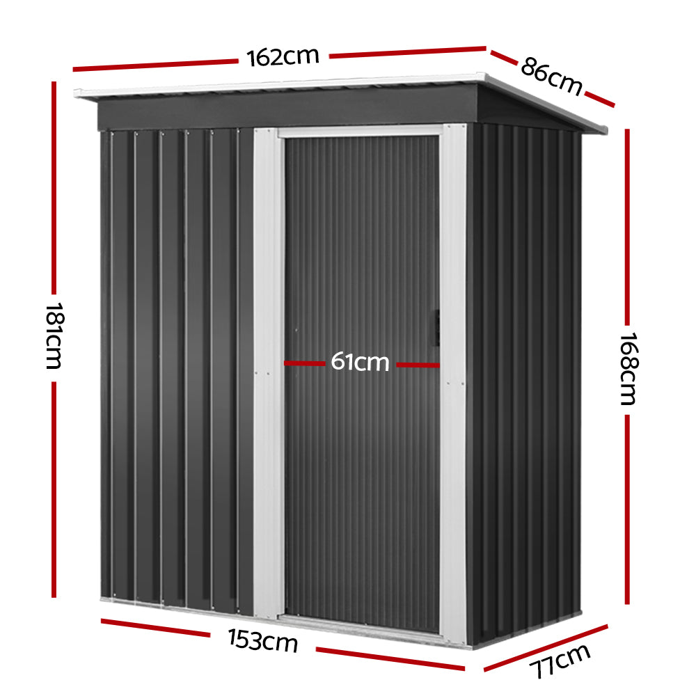 Giantz 1.62x0.86M Garden Shed - Outdoor Storage with Sliding Door