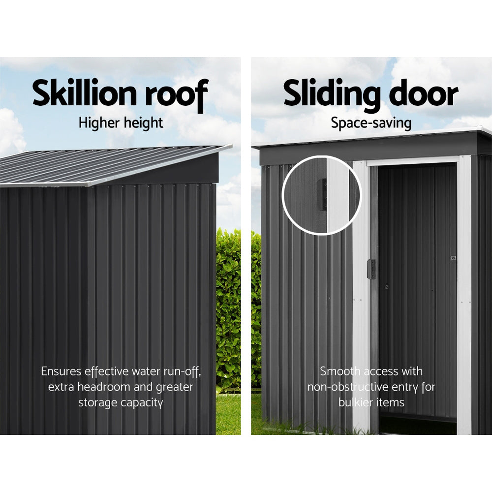 Giantz 1.62x0.86M Garden Shed - Outdoor Storage with Sliding Door