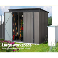 Thumbnail for Giantz Garden Shed 1.95x1.31M Sheds Outdoor Storage Steel Workshop House Tool Double Door