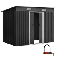 Thumbnail for Giantz Garden Shed 2.38x1.31M Sheds Outdoor Storage Tool Metal Workshop Shelter Sliding Door