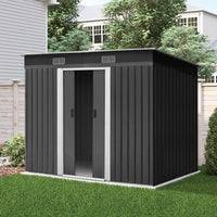 Thumbnail for Giantz Garden Shed 2.38x1.31M Sheds Outdoor Storage Tool Metal Workshop Shelter Sliding Door