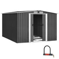 Thumbnail for Giantz Garden Shed 2.58x3.14M w/Metal Base Sheds Outdoor Storage Workshop Shelter Sliding Door