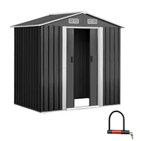 Thumbnail for Giantz Garden Shed Outdoor Storage Sheds 1.96x1.32M Tool Workshop Metal Grey