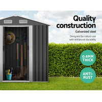 Thumbnail for Giantz Garden Shed Outdoor Storage Sheds 1.96x1.32M Tool Workshop Metal Grey