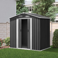 Thumbnail for Giantz Garden Shed Outdoor Storage Sheds 1.96x1.32M Tool Workshop Metal Grey