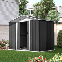 Thumbnail for Giantz Garden Shed 2.58x2.07M w/Metal Base Sheds Outdoor Storage Double Door Tool