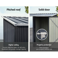 Thumbnail for Giantz Garden Shed Sheds Outdoor Tool 2.49x1.04M Storage Workshop House Galvanised Steel