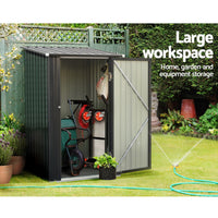 Thumbnail for Giantz Garden Shed 0.99x1.04M Sheds Outdoor Tool Storage Workshop House Steel