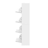 Thumbnail for Artiss 5 Drawer Mirrored Wooden Shoe Cabinet - White