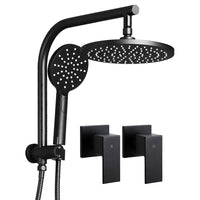 Thumbnail for Cefito WELS 9'' Rain Shower Head Taps Round Handheld High Pressure Wall Black