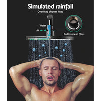 Thumbnail for Cefito WELS 9'' Rain Shower Head Taps Round Handheld High Pressure Wall Black