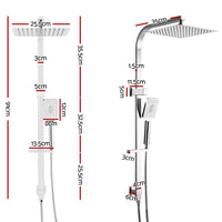 Thumbnail for Cefito WELS 10'' Rain Shower Head Set Round Handheld High Pressure Wall Chrome