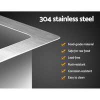 Thumbnail for Cefito 60cm x 45cm Stainless Steel Kitchen Sink Under/Top/Flush Mount Silver