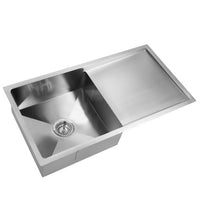 Thumbnail for Cefito 87cm x 45cm Stainless Steel Kitchen Sink Under/Top/Flush Mount Silver