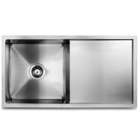 Thumbnail for Cefito 87cm x 45cm Stainless Steel Kitchen Sink Under/Top/Flush Mount Silver