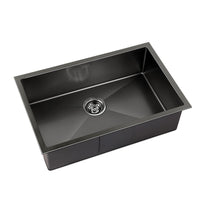 Thumbnail for Cefito 70cm x 45cm Stainless Steel Kitchen Sink Under/Top/Flush Mount Black